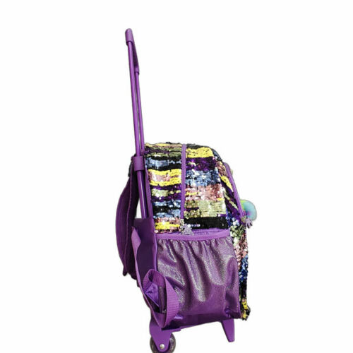 Kit Mochila Polinesios sequin trolley school backpack bag